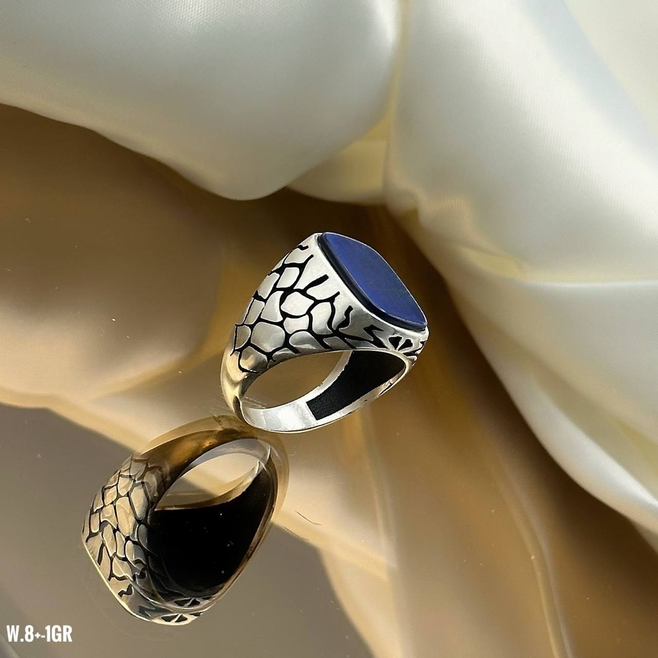 انگشتر نقره مردانه مدل اسپورت کد RZZDEH-045