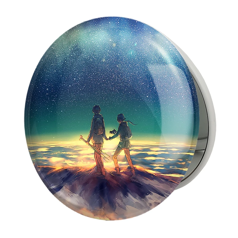 آینه جیبی خندالو طرح کهکشان و سیاره ها مدل تاشو کد 25382 