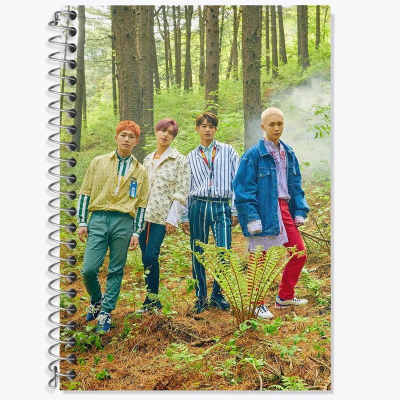 دفتر زبان 50 برگ خندالو مدل دو خط طرح گروه شاینی Shinee کد 21372