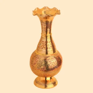 گلدان برنجی مدل قلم زنی 102512-02