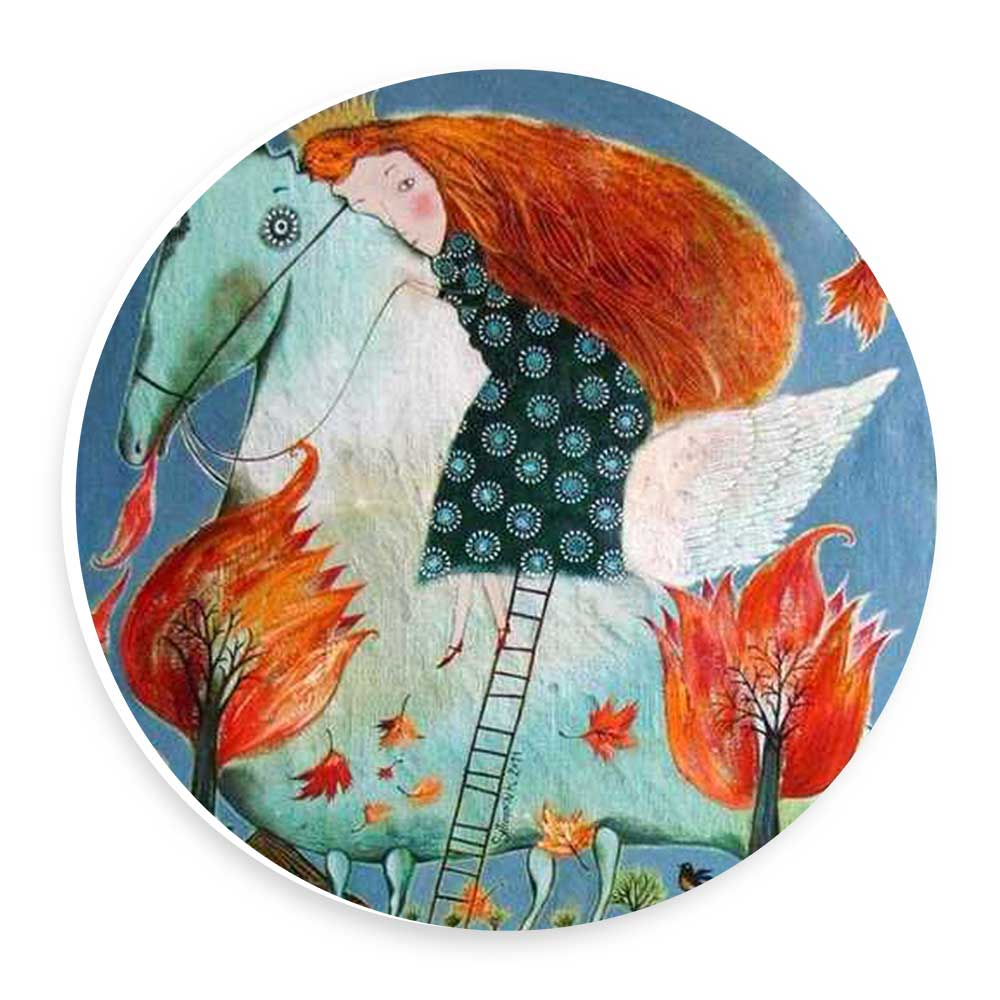  دیوارکوب طرح پرنسس اسب سوار مدل wtb770