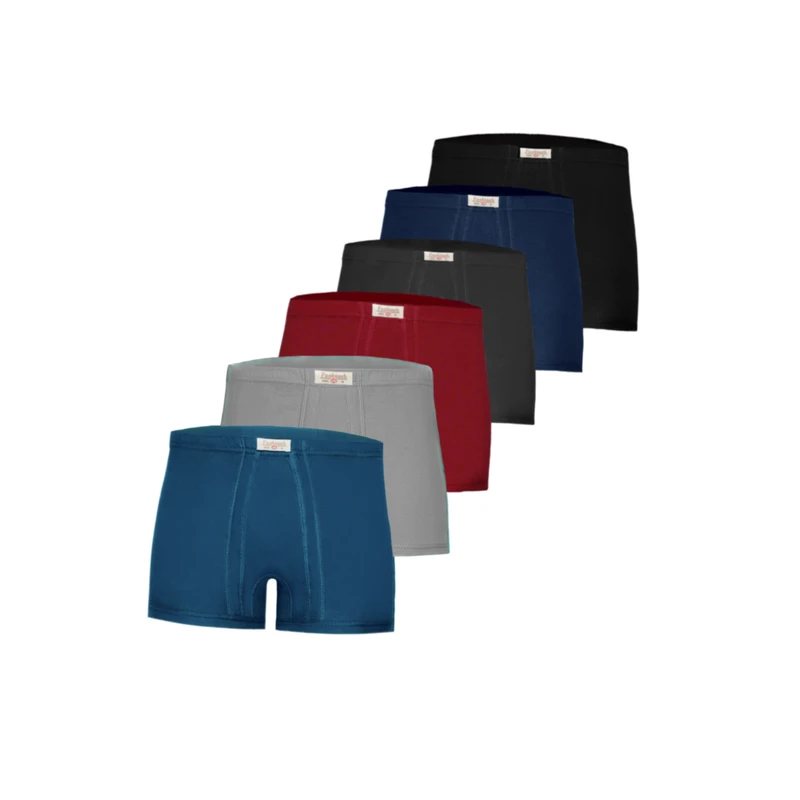 شورت مردانه پنبینه مدل نخ پنبه خالص صادراتی مجموعه 6 عددی