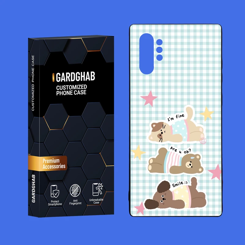 کاور گارد قاب مدل دور ژله ای پشت گلس فانتزی مناسب برای گوشی موبایل سامسونگ Galaxy Note 10 Plus