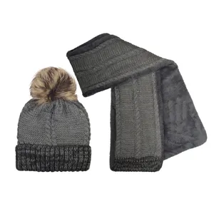 ست کلاه و شال گردن بافتنی بچگانه مدل P6690