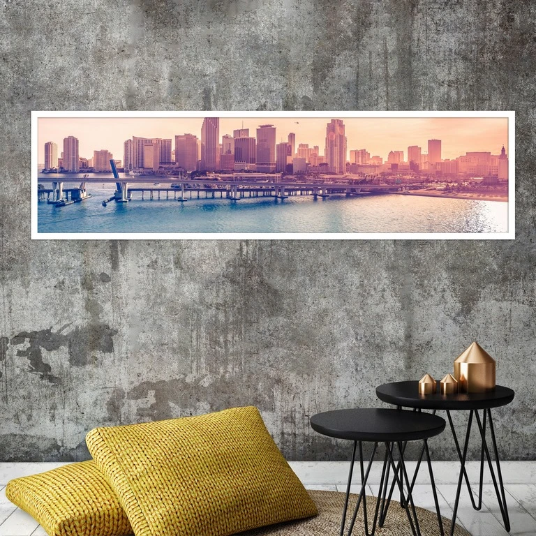 تابلو بکلیت طرح معماری مدرن شهر و برج مدل کشیده W-7470