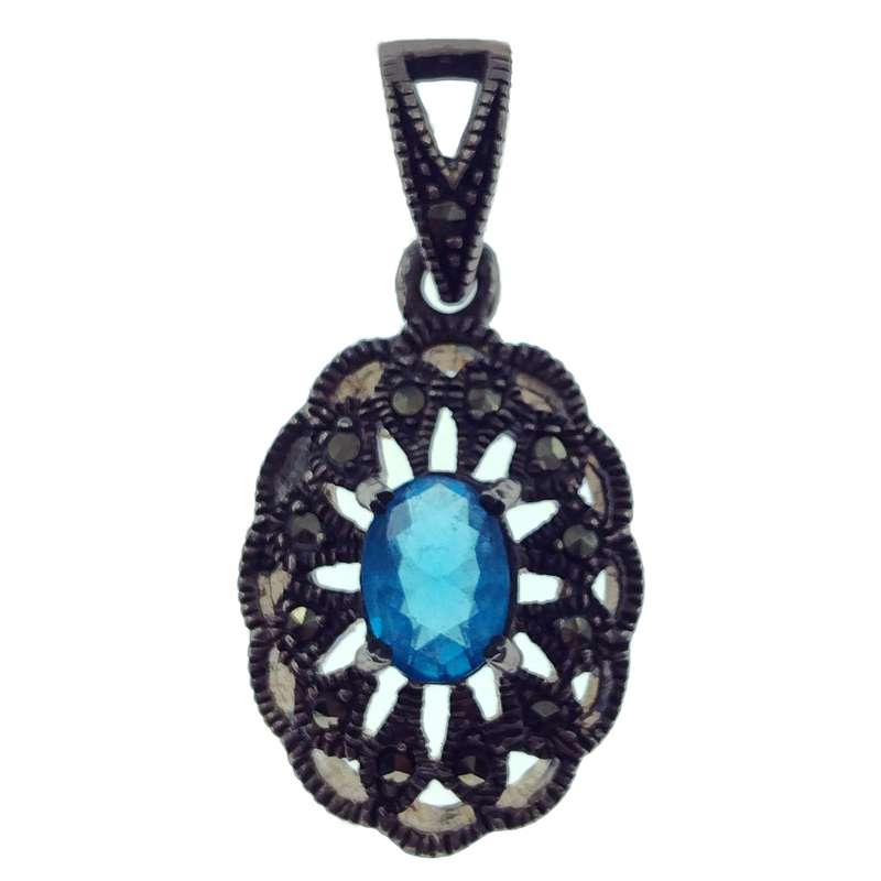 آویز گردنبند نقره زنانه سلین کالا مدل توپاز کد 14 آویز گردنبند نقره زنانه سلین کالا مدل توپاز کد 14