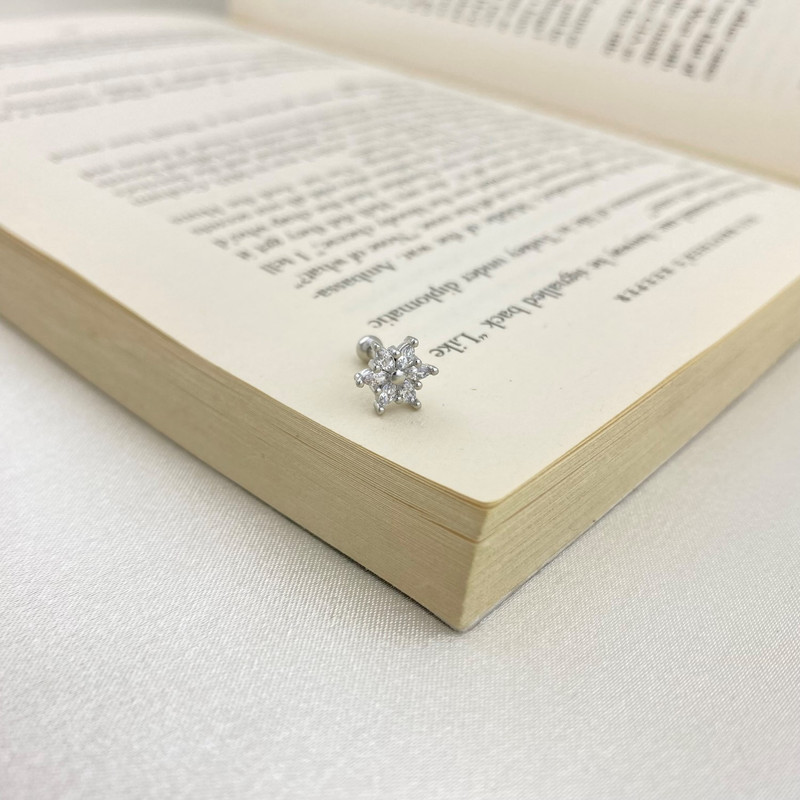 پیرسینگ گوش زنانه مدل گل کد P4409 پیرسینگ گوش زنانه مدل گل کد P4409