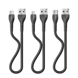 کابل تبدیل USB به USB-C/MicroUSB/لایتنینگ کینگ استار مدل K520 طول 0.25 متر مجموعه سه عددی