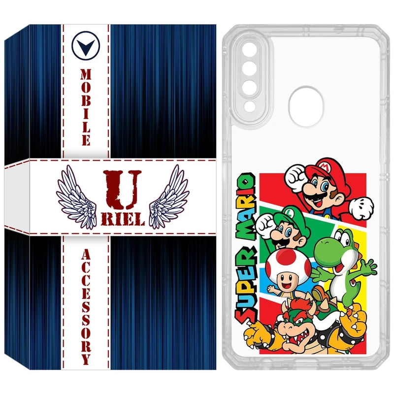 کاور یوریل مدل Clear کد 76 طرح ماریو مناسب برای گوشی موبایل سامسونگ Galaxy A20s