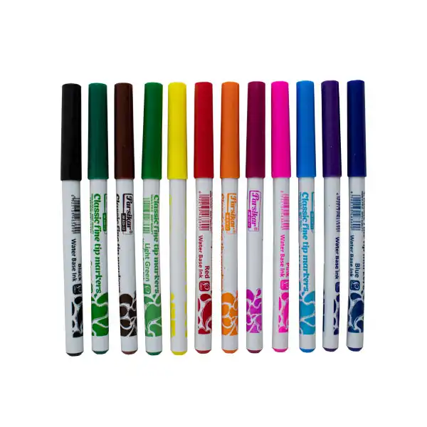 ماژیک رنگ آمیزی 12 رنگ پارسیکار مدل JM828-12