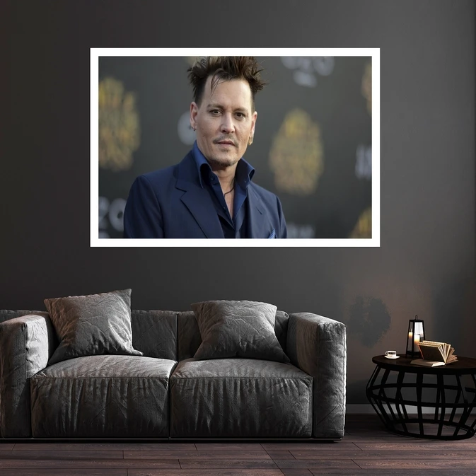 تابلو بکلیت طرح مشاهیر سینمای جهان جانی دپ مدل قاب شاسی W-s10060