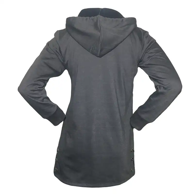 هودی زنانه مدل بغل پرچ دار کد 7977