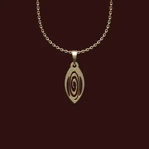 گردنبند طلا 18 عیار زنانه مدوپد مدل هندسی کد W2-1-1204