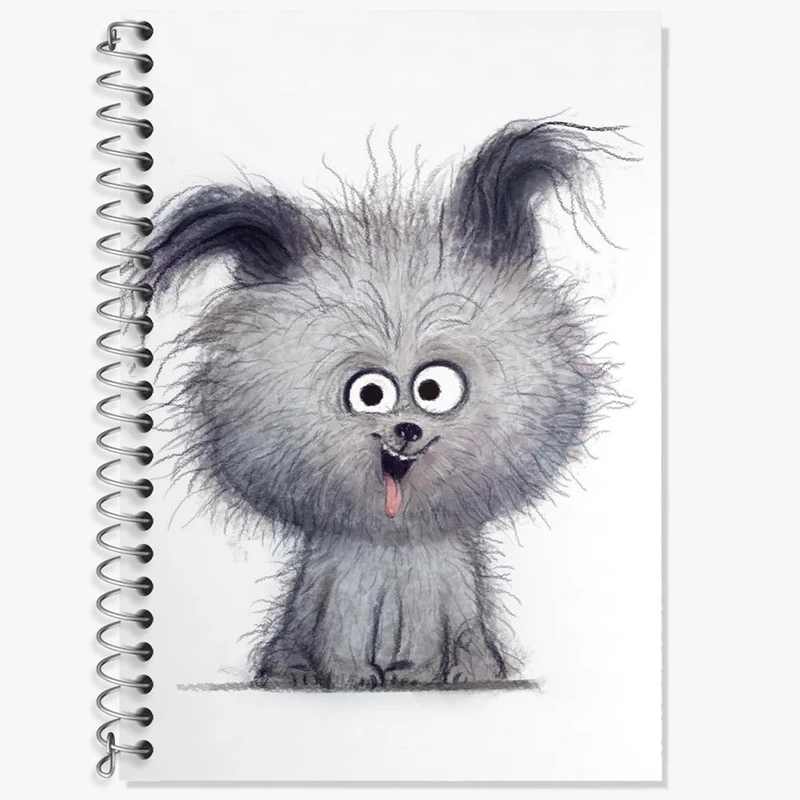 دفتر زبان 50 برگ خندالو مدل دو خط طرح سگ کد 28404