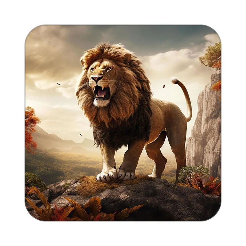 زیر لیوانی کاکتی طرح شیر مدل mp23862