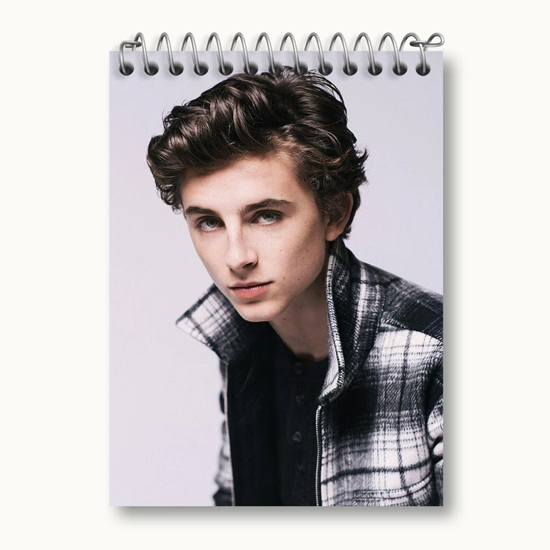 دفتر یادداشت 50 برگ خندالو مدل تیموتی شالامی Timothée Chalamet کد 19298