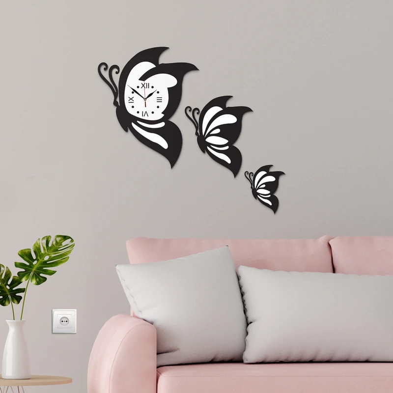 ساعت دیواری آتریکس مدل پروانه ای کد B112