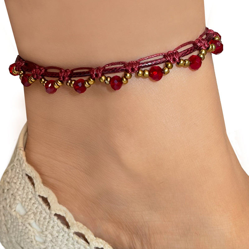 پابند زنانه دل تافته مدل چرمی کریستالی کد Dl_A22 پابند زنانه دل تافته مدل چرمی کریستالی کد Dl_A22