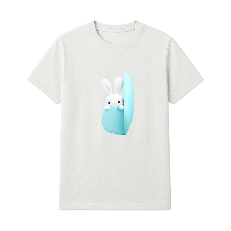 تی‌شرت آستین کوتاه راحتی پسرانه  مدل خرگوش بازیگوش کد 75