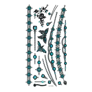 تتو موقت مدل زیورآلات کد GF496 