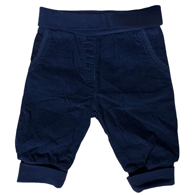 شلوار نوزادی توپومینی مدل مخمل کبریتی کد 2626 رنگ سرمه ای