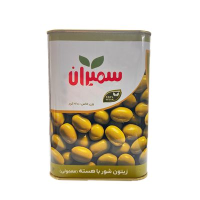 نقد و بررسی زیتون شور با هسته معمولی سمیران - 2700 گرم توسط خریداران