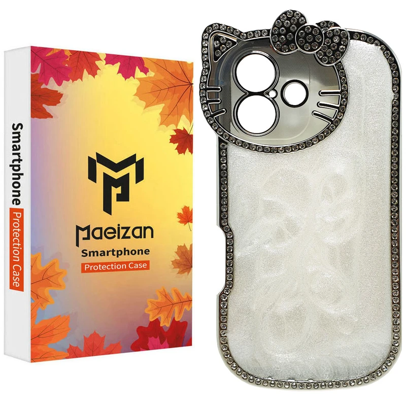 کاور پاییزان مدل کیتی رزینی نگین دار طرح لاکچری مناسب برای گوشی موبایل اپل IPhone 16 