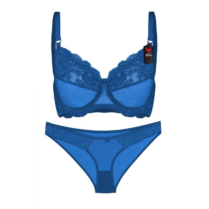 ست شورت و سوتین زنانه شباهنگ مدل  EASY LOVER رنگ آبی