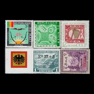 تمبر یادگاری مدل خارجی مجموعه 6 عددی 