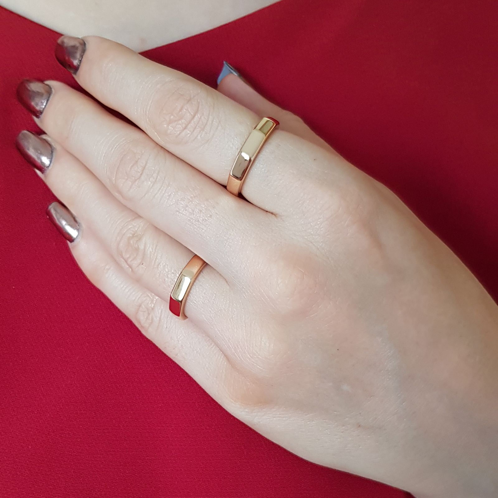 انگشتر زنانه ژوپینگ مدل چند ضلعی 3484 -  - 3