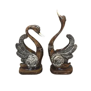 مجسمه دنیا دکوری سرمد مدل قو مجموعه 2 عددی