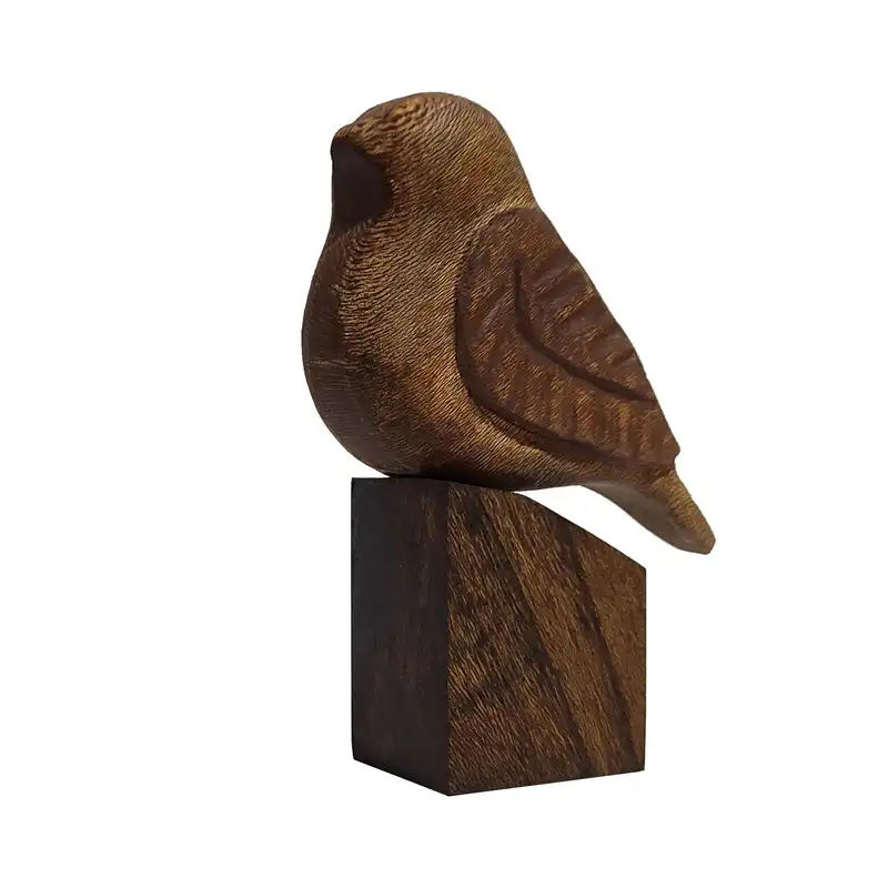 مجسمه چوبی طرح گنجشگ تنها مدل 40122