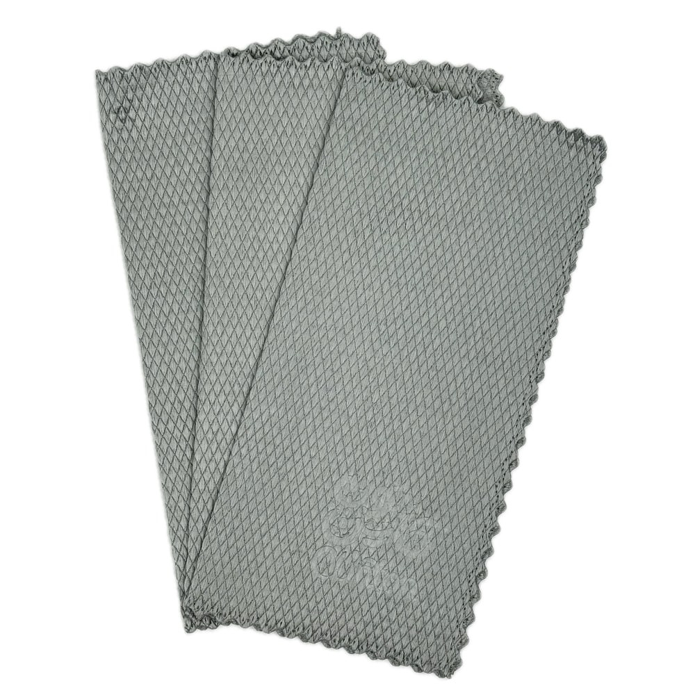 دستمال مخصوص شیشه و سطوح حساس خودرو کلینتون مدل فرنچ میکروفایبر کد GSM200253 بسته سه عددی