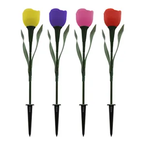 چراغ پارکی خورشیدی مدل Tulip بسته 4 عددی
