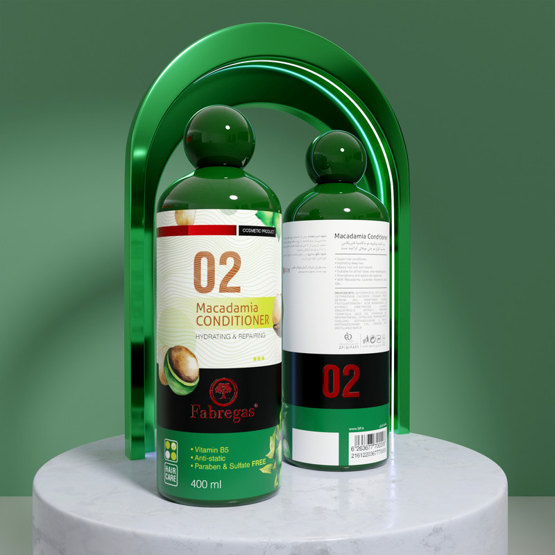 نرم‌کننده مو فابریگاس مدل روغن ماکادمیا حجم 400 میلی‌لیتر