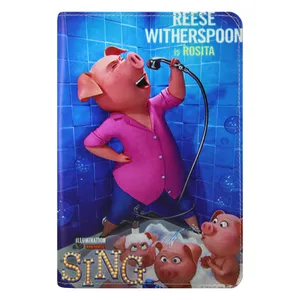 کیف کلاسوری مدل رابو طرح Pig Singer مناسب برای تبلت سایز 8 اینچ