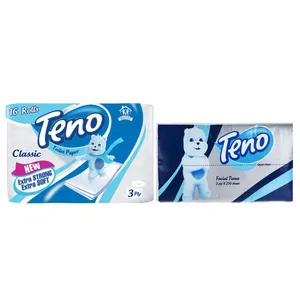 دستمال کاغذی و دستمال توالت تنو کدT16 مجموعه 17 عددی