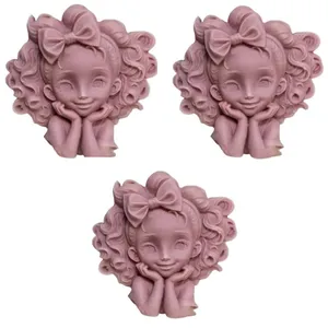 شمع دست‌ساز مدل فرشته بسته 3 عددی