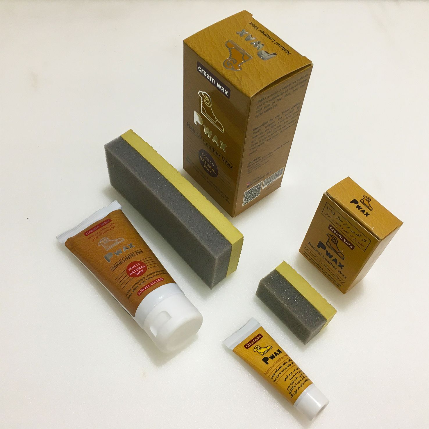 واکس چرم پی واکس مدل PM2 به همراه اسفنج براق کننده بسته 4 عددی - - 2