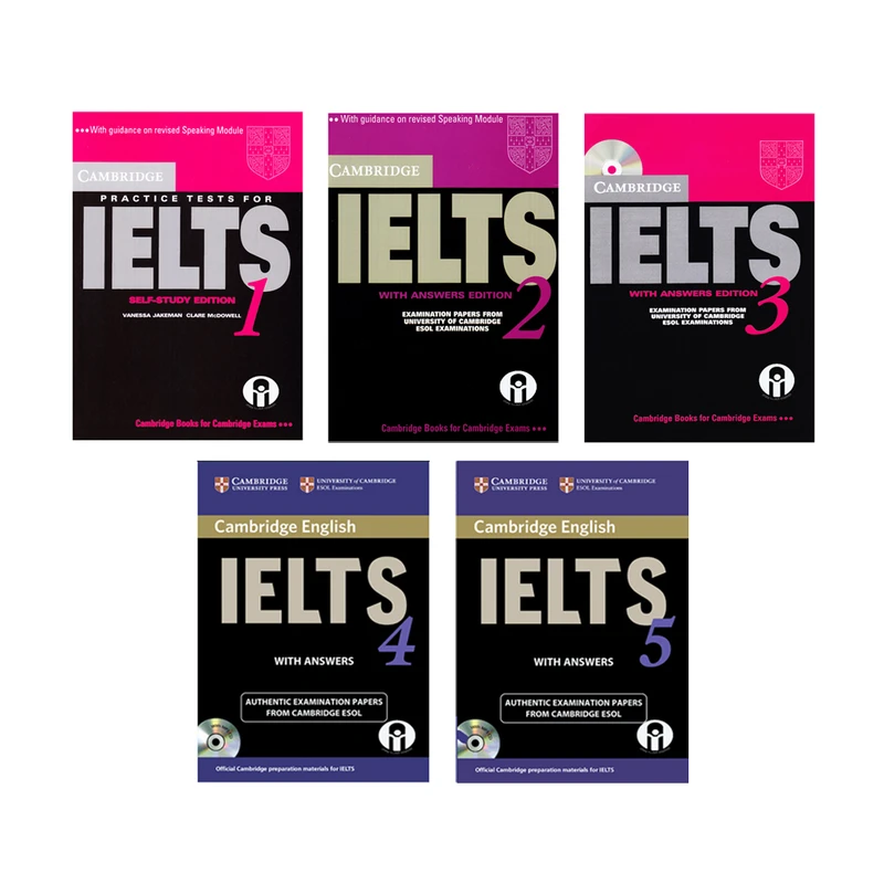 کتاب IELTS Cambridge اثر جمعی از نویسندگان انتشارات الوندپویان جلد 1 تا 5