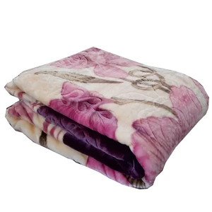 پتو نیکوباف مدل برلیان طرح گل برجسته کد ND 02  سایز 220x160 سانتی متر