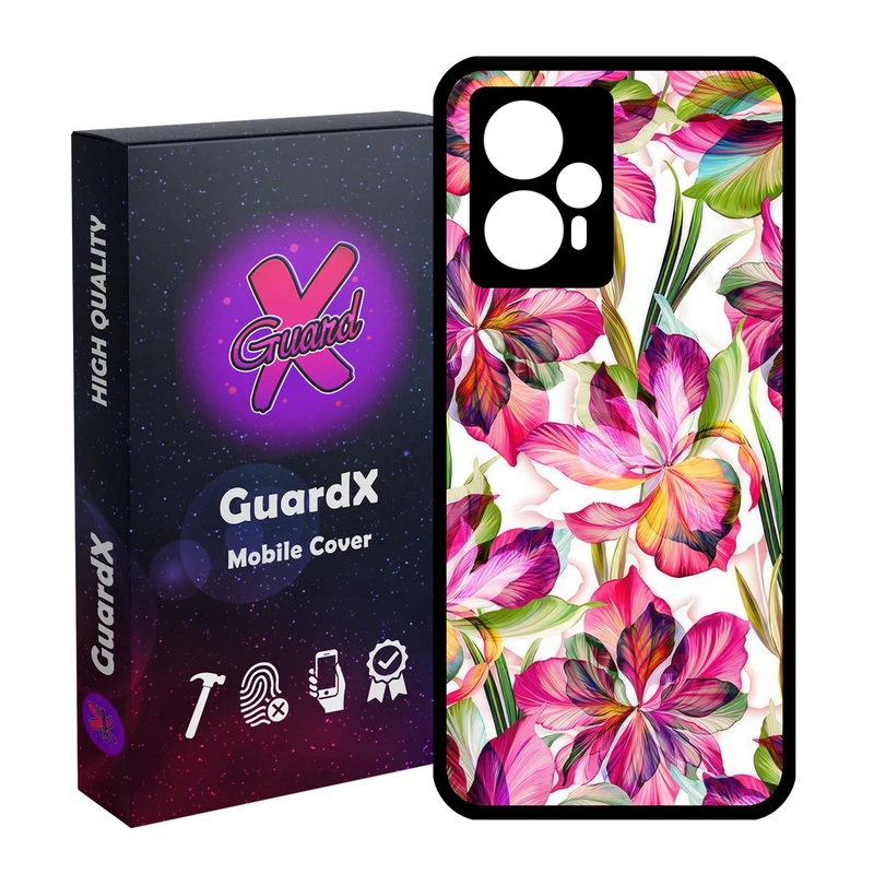 کاور گارد ایکس طرح گل مدل Glass10677 مناسب برای گوشی موبایل شیائومی Poco F5/Redmi Note 12 Turbo