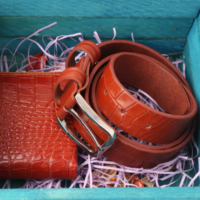 ست هدیه مردانه مدل چرم طبیعی