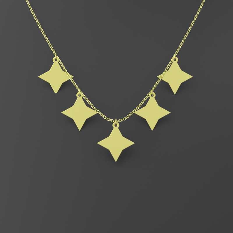 گردنبند طلا 18 عیار زنانه مدوپد مدل ستاره کد RNA15414