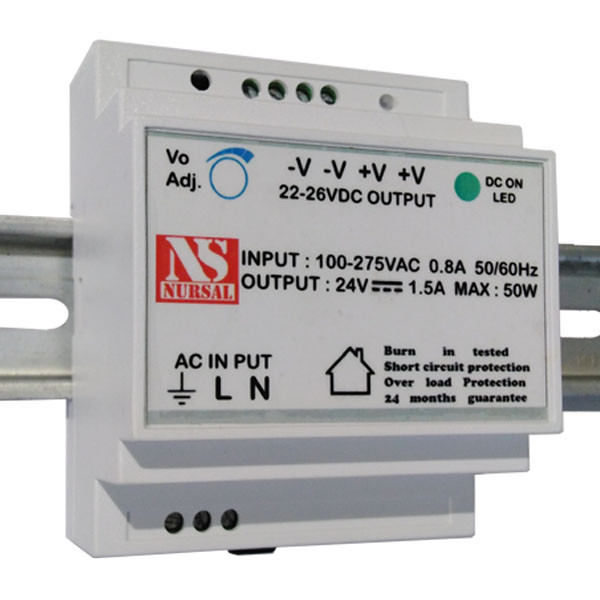 منبع تغذیه سوئیچینگ صنعتی نورسال مدل NS24V1.5ADIn