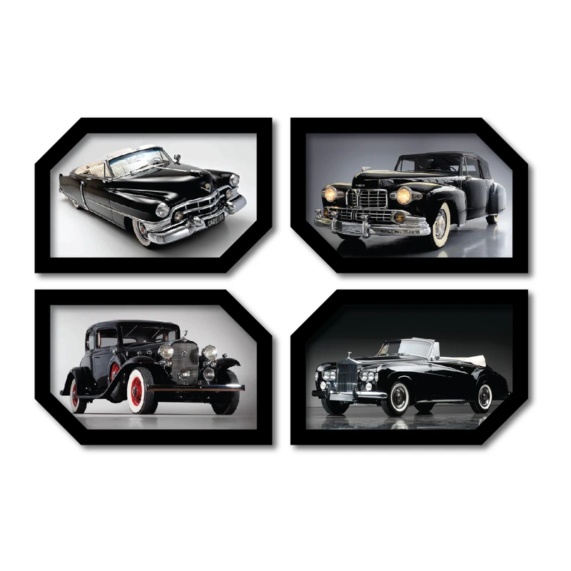 تابلو مدل ماشین طرح خودرو کلکسیونی کد 1 مجموعه 4 عددی