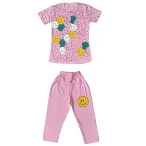 ست تی شرت و شلوارک دخترانه مدل smile