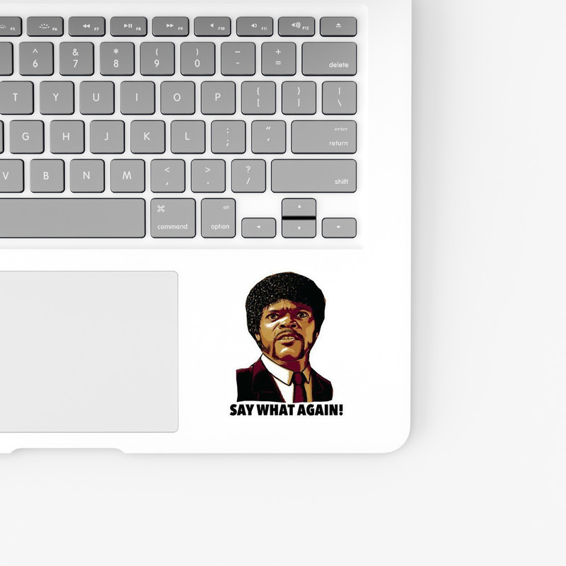استیکر لپ تاپ و موبایل بووم طرح samuel L jackson  مدل ?Say what کد NY30