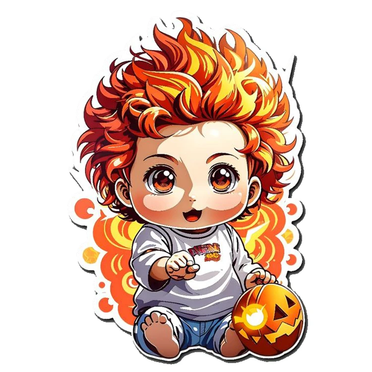 استیکر پارچه و لباس پاد آفرین مدل انیمه کد 34