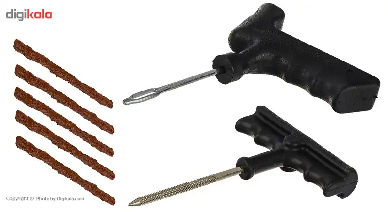 مجموعه 7 عددی ابزار پنچرگیری لاستیک خودرو کمل مدل 15-237